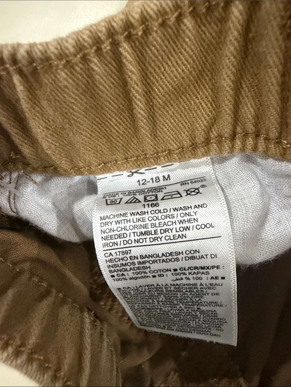 Carter's Brown Toddler Stretch Twill Pants